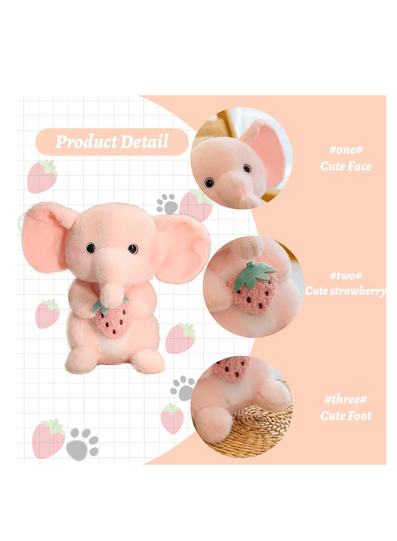 Cute Elephant Plush Stuffed Pillow, Cute Elephant Pillow, Very Soft Hugging Toy Gifts for Bedding, Kids Sleeping Cute Pillow, Soft Plush Doll for Gift, Boys, Girls, Kids Room Decor, Pink - Image 4